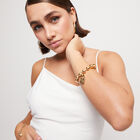Beaded bracelet with a padlock charm